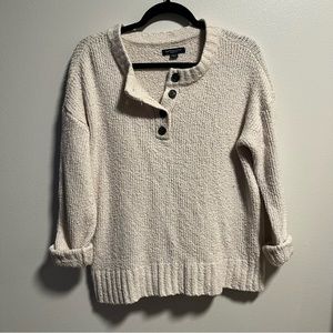 American Eagle Chunky Knit Jegging Fit Henley Sweater